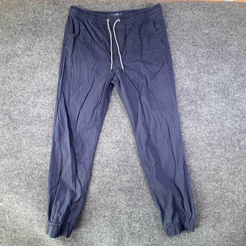 Aeropostale Jogger Pants Men 34x28.5 Blue Cotton Mid Rise Tapered Leg Drawstring